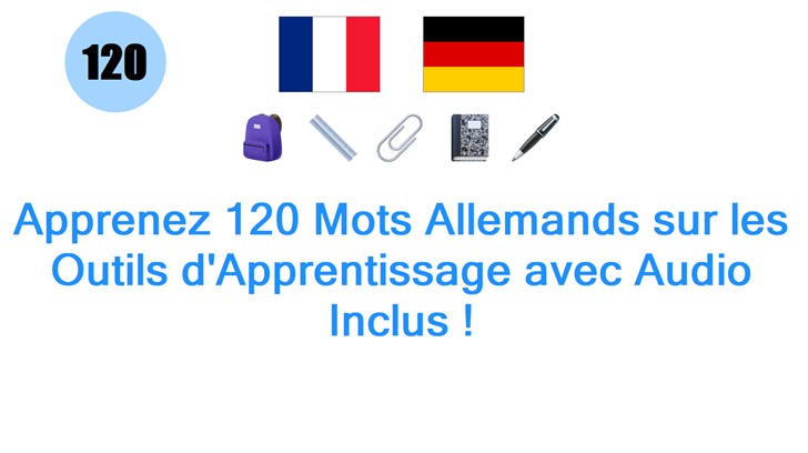 Apprenez 120 Mots Allemands sur les Outils dApprentissage avec Audio Inclus !